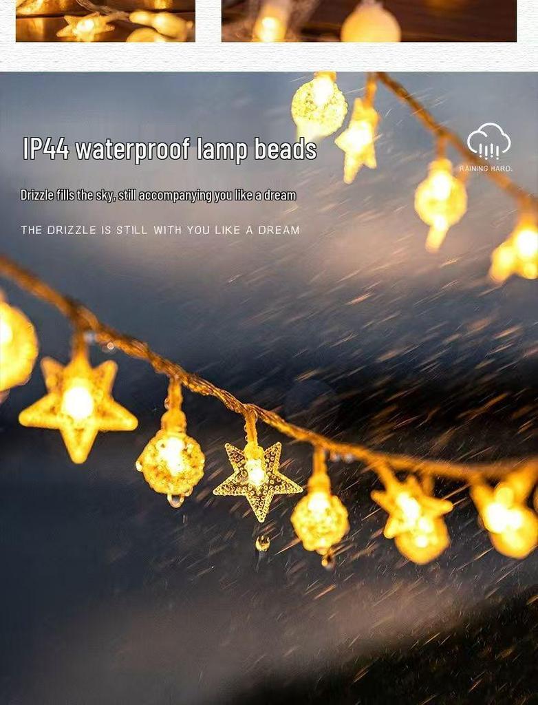 Outdoor Solar Bubble Ball Christmas Fairy String Lights for Patio and Garden