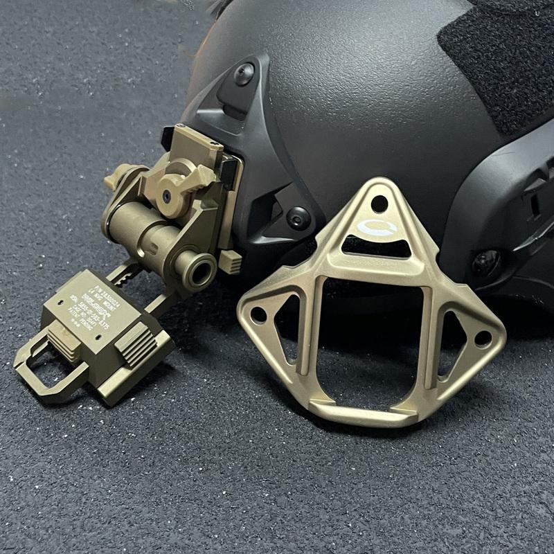 Tactical Helmet Frame Mount NVG Shroud Adapter 3 Hole Skeleton ARC Rail Lightweight Aluminum for FAST MICH Helmet