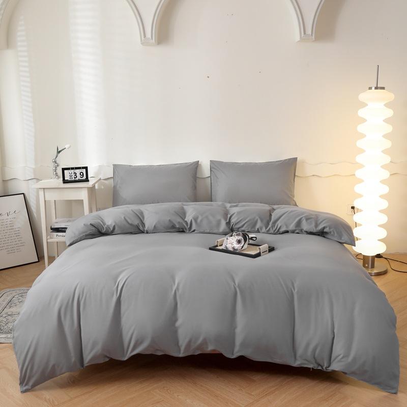 1Pc Simple Solid Color Washed Cotton Quilt Cover Skin Friendly Breathable Bedding for Seasons King Queen Size Comforter Cover