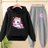 Kids Clothes Cute Unicorn Print Hoodie Sportswear Coat+Pants 2P Boy Girl Toddler 3-12Y Leisure Top Fashion Sunshine Charming Set