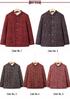 Floral Velvet-Lined Winter Cotton Jacket for Middle-Aged & Elderly