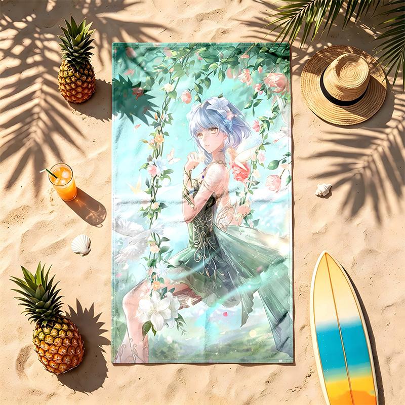 Shining Nikki (14) Theme Beach Towel Sand Resistant Soft And Comfortable Suitable For The Pool Camping Yoga And Diving A Travel