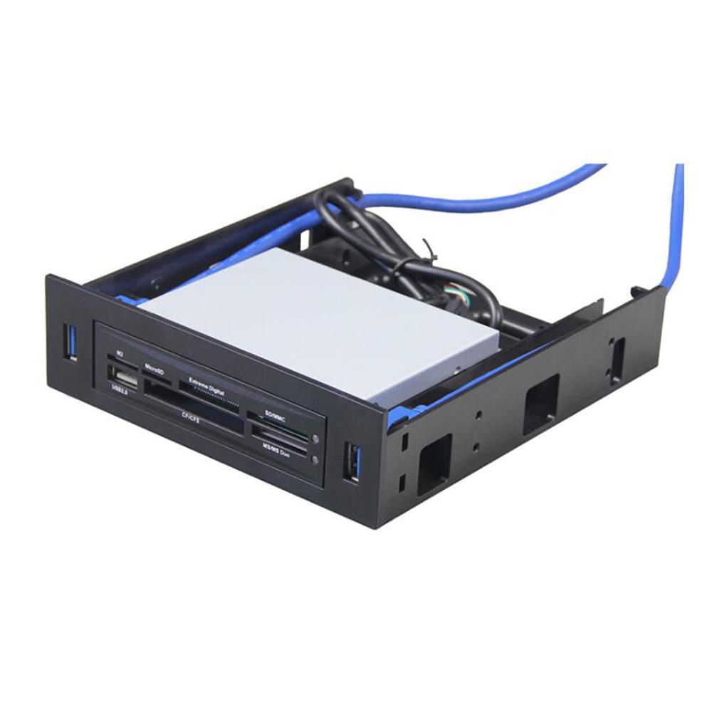 2 X USB 3.0 Frontpanel mit 3,5-Zoll-Gerät/HDD oder 2,5-Zoll-SSD/HDD zu 5,25-Zoll-Floppy- zu optischem Laufwerksschacht-Tray-Halterung