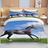 Running Horses Bedding Set Soft Comforter Set And Pillowcase Queen Size Decor Home Luxury Bed Set Animal Duvet Cover For Boy Bed