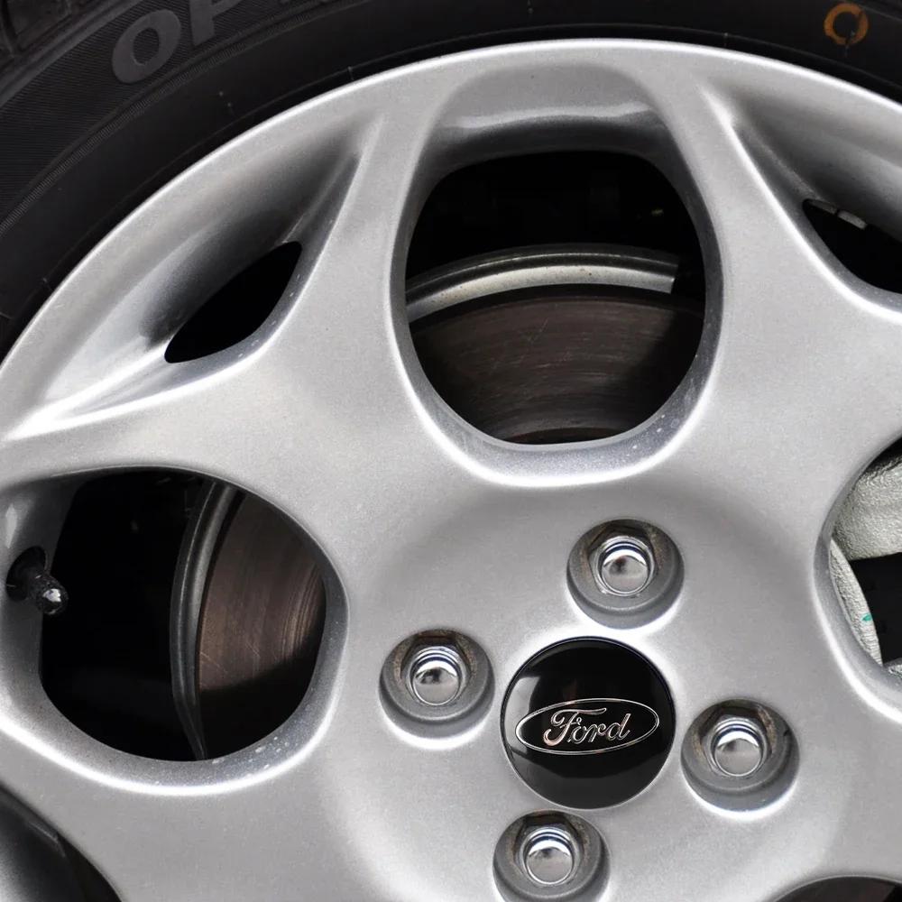 Autoaufkleber 2026 Ford 2025 Heiß 54mm Auto Radnabenkappen Nabenkappe Emblem Ersatz Zubehör für Ford Kuga MAX Transit Monde