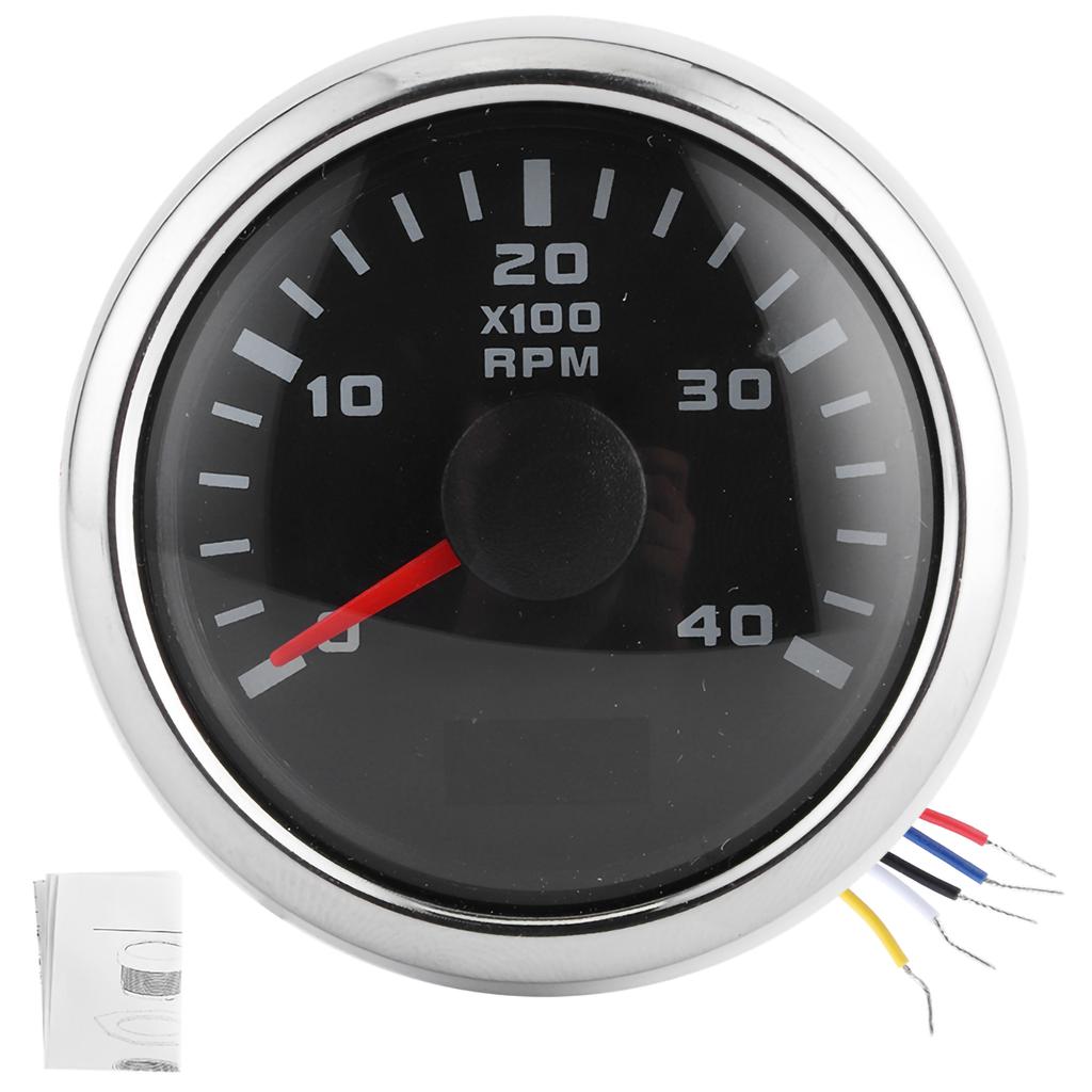 Turometru Digital 52mm 4K RPM LCD Afișaj Oră Metru Impermeabil pentru Mașină Iahturi Motocicletă