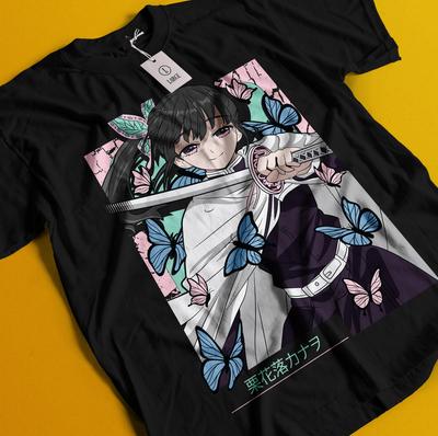 T-shirt Demon Slayer Kanao T-shirt Tanjiro T-shirt Muzan Doma Tee Inosuke Zenitsu