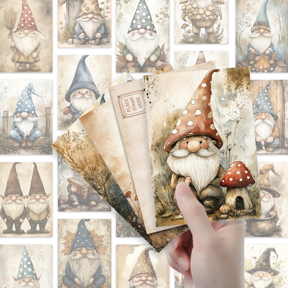 32pcs, Retro Dwarf Postcard, Christmas, Birthday/Anniversary Gift, Collectible, Suitable for Gift Giving, Can be Mailed.