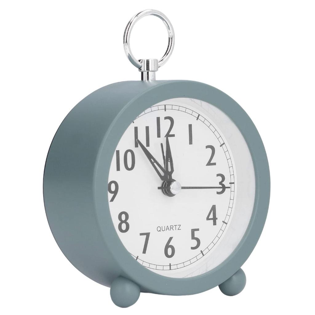 DOACT Desk Clock, Mediterranean Style Table Clock, Silent Alarm Clock with Loud Alarm, Easy To Read Time, for BedroomLiving RoomInterior Decoration