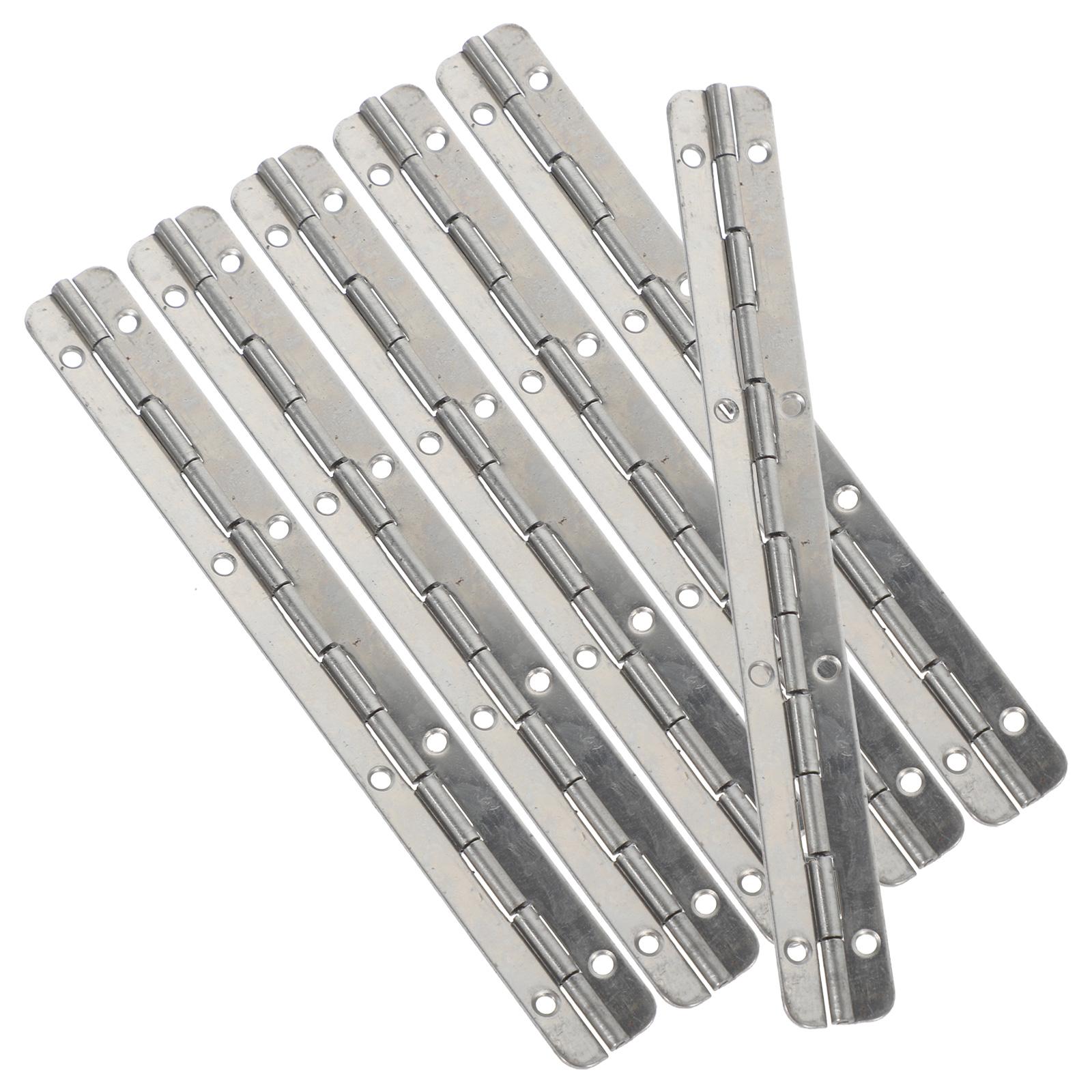 

6 Pcs Hinges Wooden Box Jewelry Case Cabinet Hardware Small Piano Stainless Steel for Crafts Metal Boxes Miniature Silver срібний