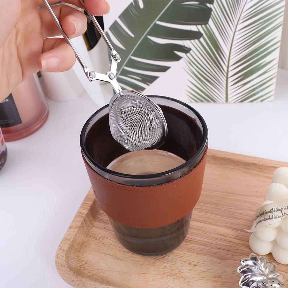 Filter with Handle Stainless Steel Brew Tea Tool Tea Leaf Filter Tea Infuser Tea Ball Tea Strainer
