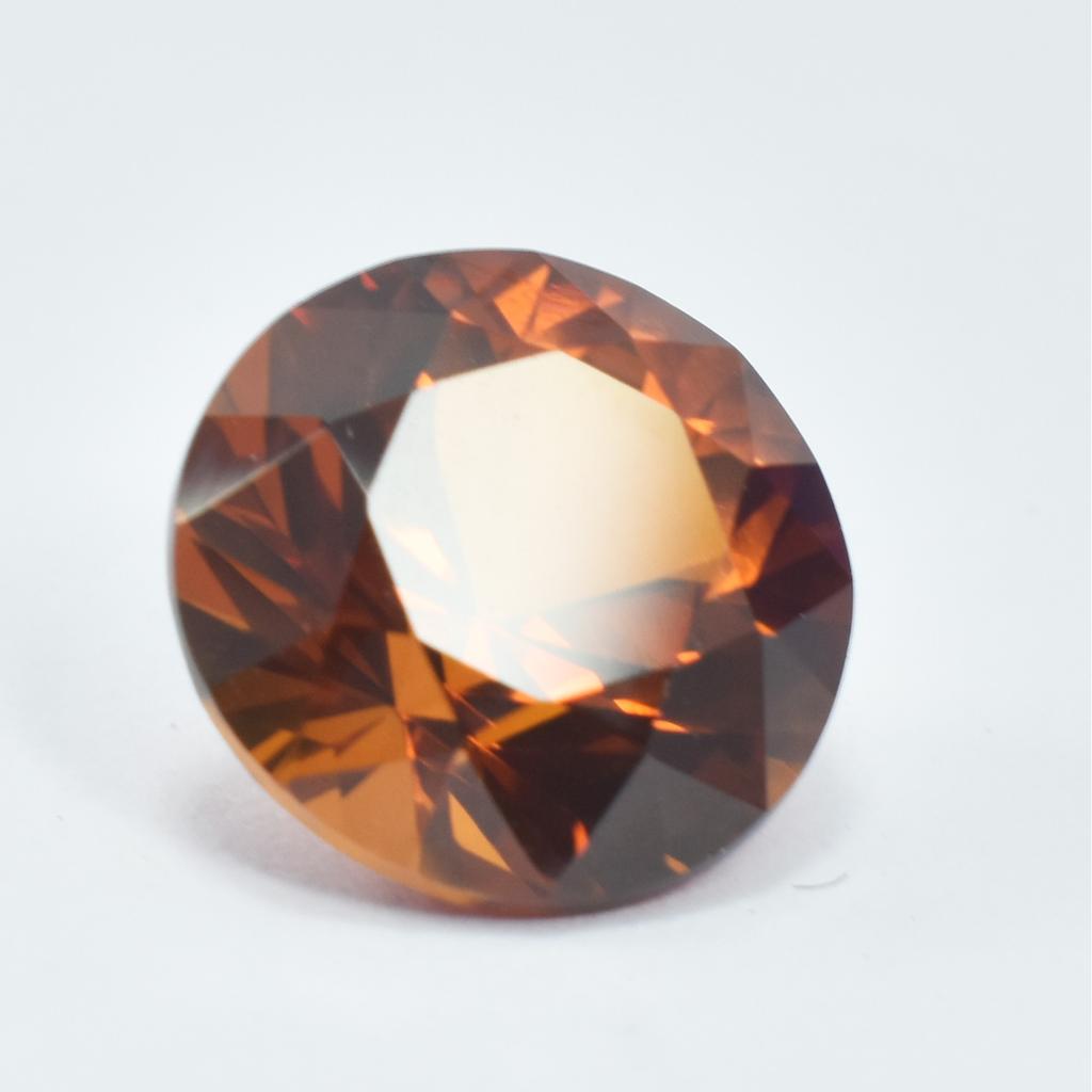 CERTIFIED Orange Sapphire Loose Gemstone 7.15 Ct Natural Round Shape