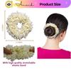 ANVIK Mogra Gajra 6 Stück duftende künstliche Blumen Haaraccessoires Haargummis für Dutt Armband Juda & Pferdeschwanz Hochzeitsschmuck Wiederverwendbar für Frauen 6