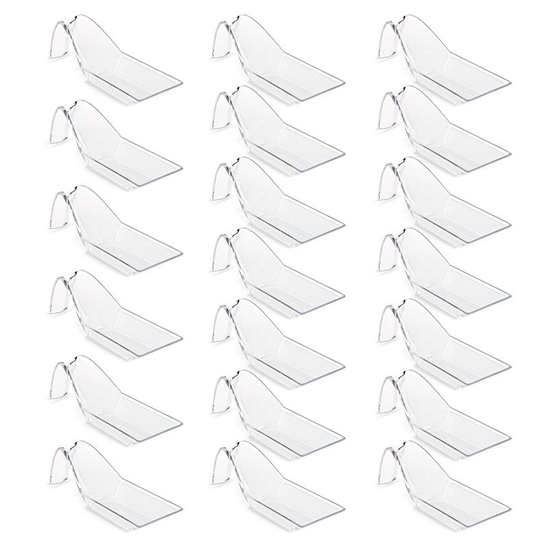 

20 шт. Десертные миски в форме ложки, Пластиковые миски для мороженого из ПС, Ложка для пудинга и мусса, Одноразовые контейнеры для закусок 100PCS прозрачный