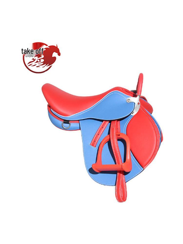 All-Purpose Children's Saddle Set for Shetland Pony Teaching & Riding with English Tack & Stirrups