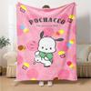 1pc Sanrio Pochacco1 Blanket, Gift, for Men and Women, Soft Blanket, Good for Sofa Bed Couch Travel, Lightweight Flannel Blanket