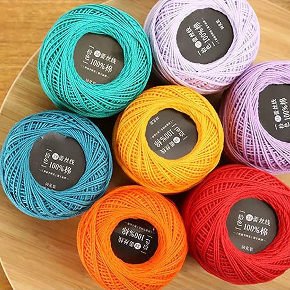 Solid Color Crochet Thread Size 3 Sewing Thread Handmade Thread Embroidery Thread