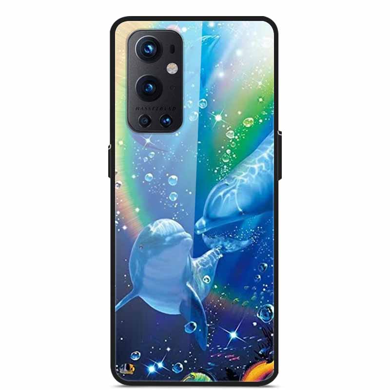 Phone Cases for One Plus 9 Tempered Glass Hard PC Back Cover For OnePlus 9 EU Version Case for Oneplus9 Funda Shells