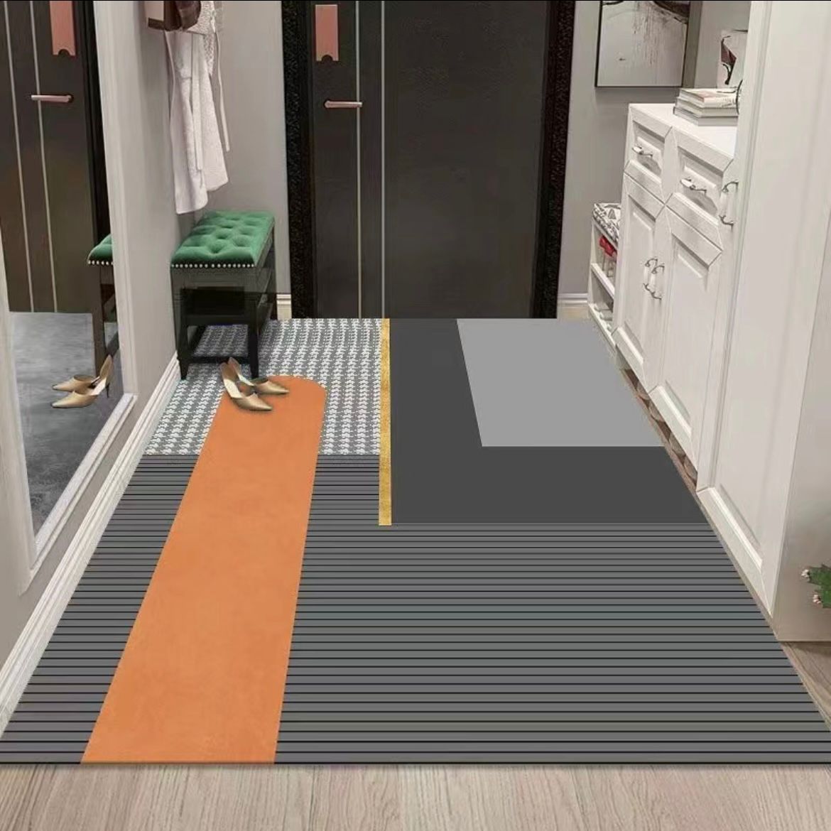 

Легкий роскошный коврик для входа с высокой чувствительностью, впитывающий, противоскользящий и износостойкий, легко моющийся, быстросохнущий коврик для ванной комнаты с диатомовой грязью 120 * 160cm diatom mud