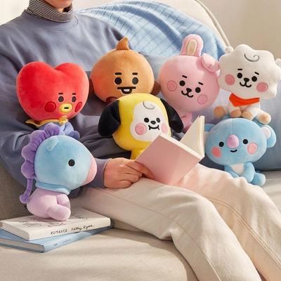 BTS BT21 Peluş bebek Kpop Peluş oyuncak hayvan oturur versiyon