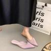 Fashion New Sexy Women Slippers Pointed Toe Dress Mules Shoes Fashion Walking Sandals Summer Luxury Slingback Flip Flops Femme Slides