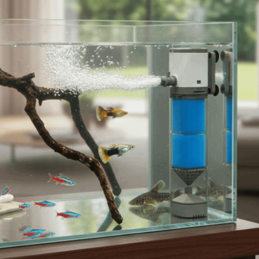 Low Noise Aquarium Filter Pump Removable Fish Stool Filter Collector Aquarium