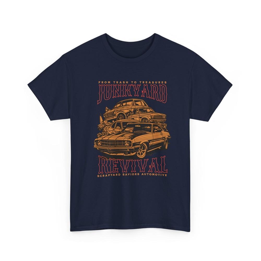 Junkyard Revival Tshirt Classic Muscle Car Restoration Vintage Auto Graphic Tee