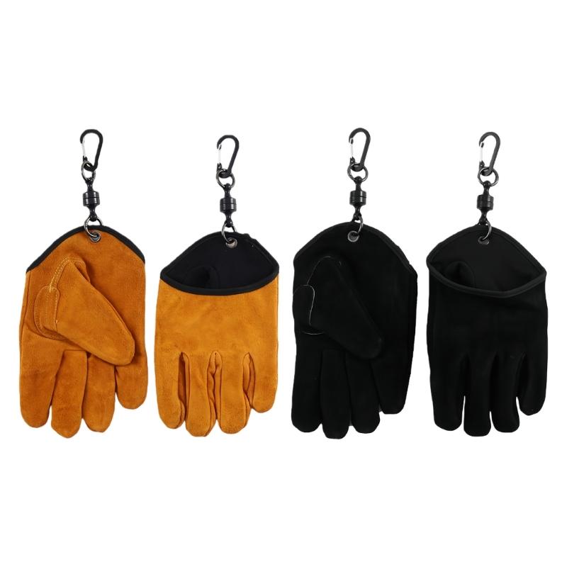 Heat Resistant Gloves For Industrial Work Camping With Leather Palms Flame Resistant Lining High Temperature Protections