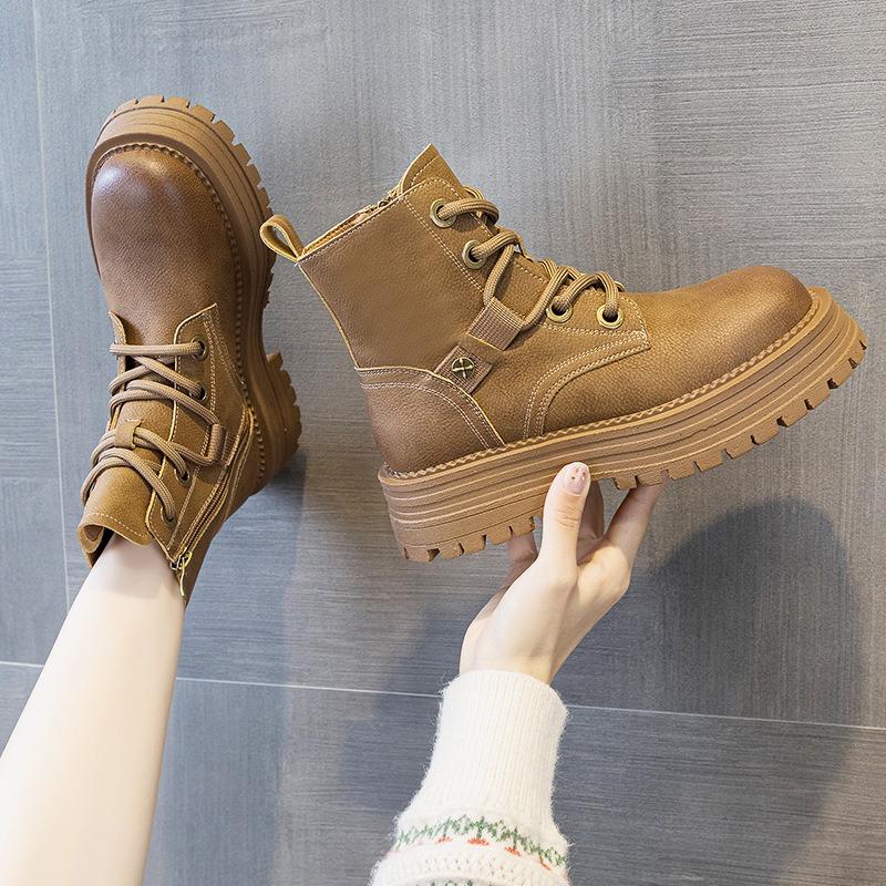 

Ботинки Martin Boots с толстой подошвой Booster Shoes 40 коричневый