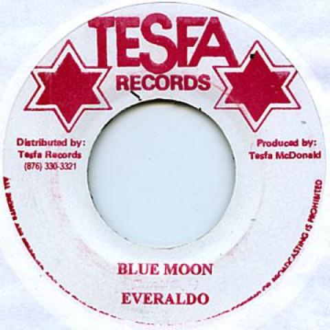 

7inch Record EVERALDO - Blue Moon Tesfa 2003 Jamaica Reggae, Ska & Dub