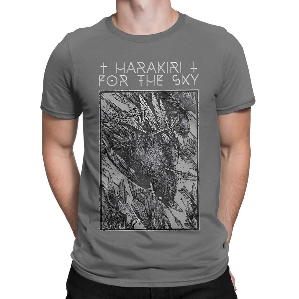 Funny Harakiri For The Sky Falling Bird T-Shirt Men O Neck Cotton T Shirts Band Short Sleeve Tee Shirt New Arrival Clothing