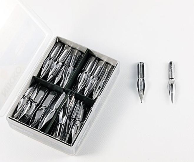 Tachikawa Nikko Nib N357 Sajipen Chrome Premium Quality Pack of 100 N357C100EX