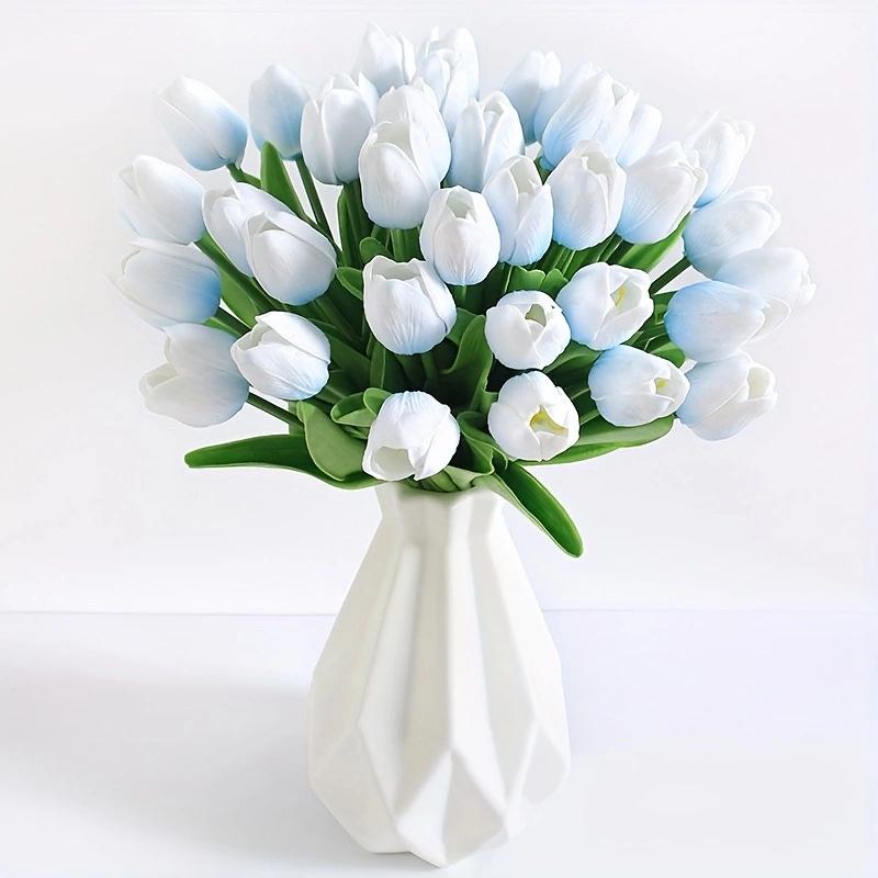 Hoge Kwaliteit PU Tulp Kunstbloemen voor Huis, Hotel, Bruiloft en Fotografie Props - Realistische en Elegante Decoratie