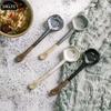 1PC Long Handle Crooked Spoon Cute Exquisite Stoneware Retro Afternoon Tea Coffee Stirring Spoon High Value Handmade Spoon Spoon
