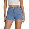 Classic Washed Stretch Denim Shorts for Women, Comfortable American Style Casual Short Jeans, Hot Selling for European & American Markets