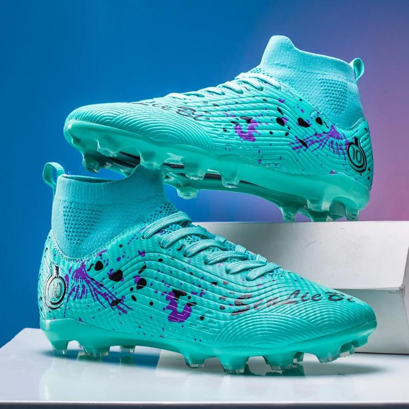 Men's Soccer Shoes Anti-slip TF/FG Football Boots Breathable Outdoor Grass Soccer Boot Low-Top Non-Slip Sports Soccer Sneakers