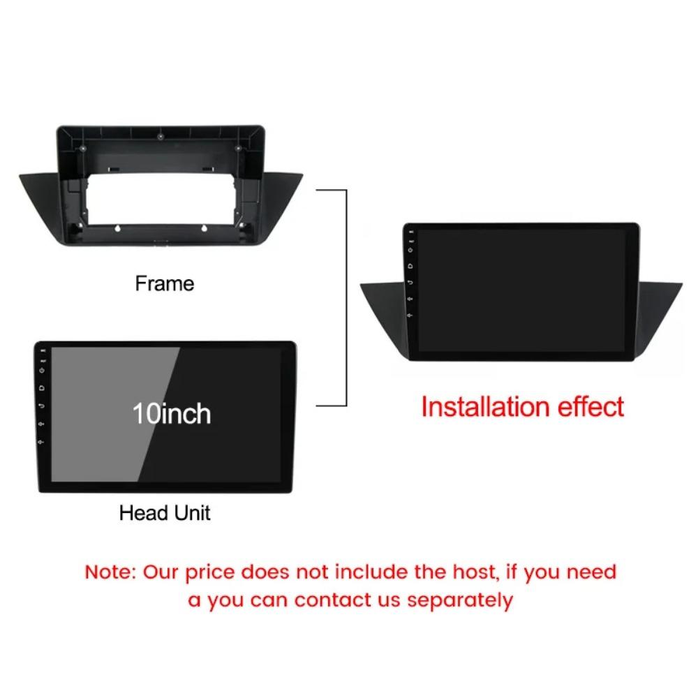 Pro 10palcový Android Car Navigator Frame Sada Dashboard Kit Adaptér pro BMW X1 E84 Rádiový ochranný rám Kabel Sada Canbus Decoder Mount