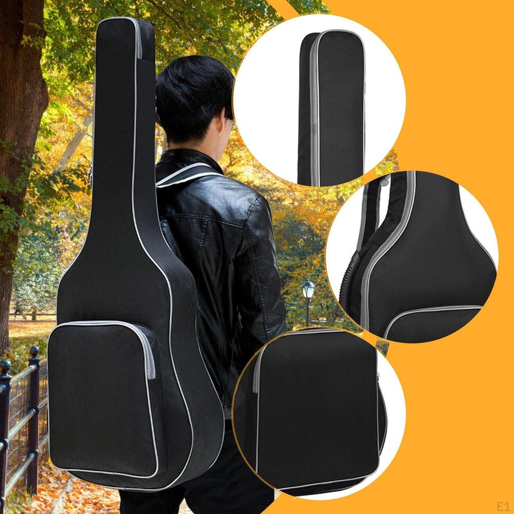 41 Inch Acoustic Guitar Bag Dustproof Padded Large Pocket Waterproof Padding