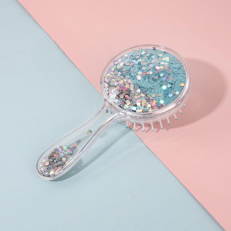 New air cushion comb - round handle, glitter scalp massager hair brush