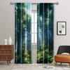 2pc,  Curtain Forest Scenic Versatile Durable Polyester,Without Electricity Festive Wall Decor Perfect for Holiday Decorations