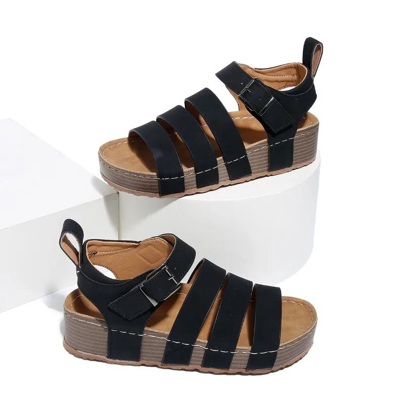 Fashion Summer Peep Toe Platform Sandals 2025 Hot Sale Ladies Shoes Buckle Strap Women's Sandals Fashion Plus Size Casual Sandal Women