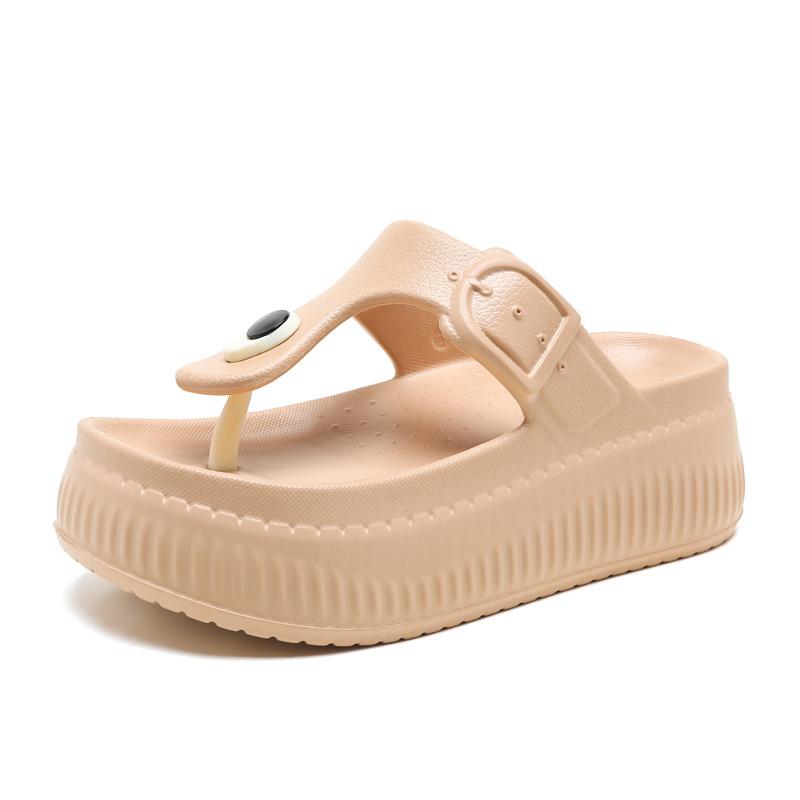 New women's size platform slippers pinch feet outdoor casual cool slippers light, breathable and comfortable sandals
