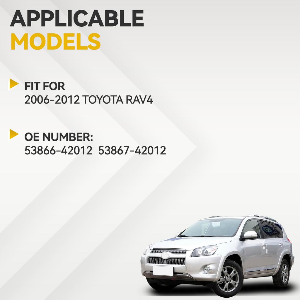 2 Stück Auto Frontscheibenwischer-Abdeckung Verlängerungsleiste Clip-on Außenabdeckung für Toyota RAV4 RAV-4 2006 2007 2008 2009 2010 2011 2012
