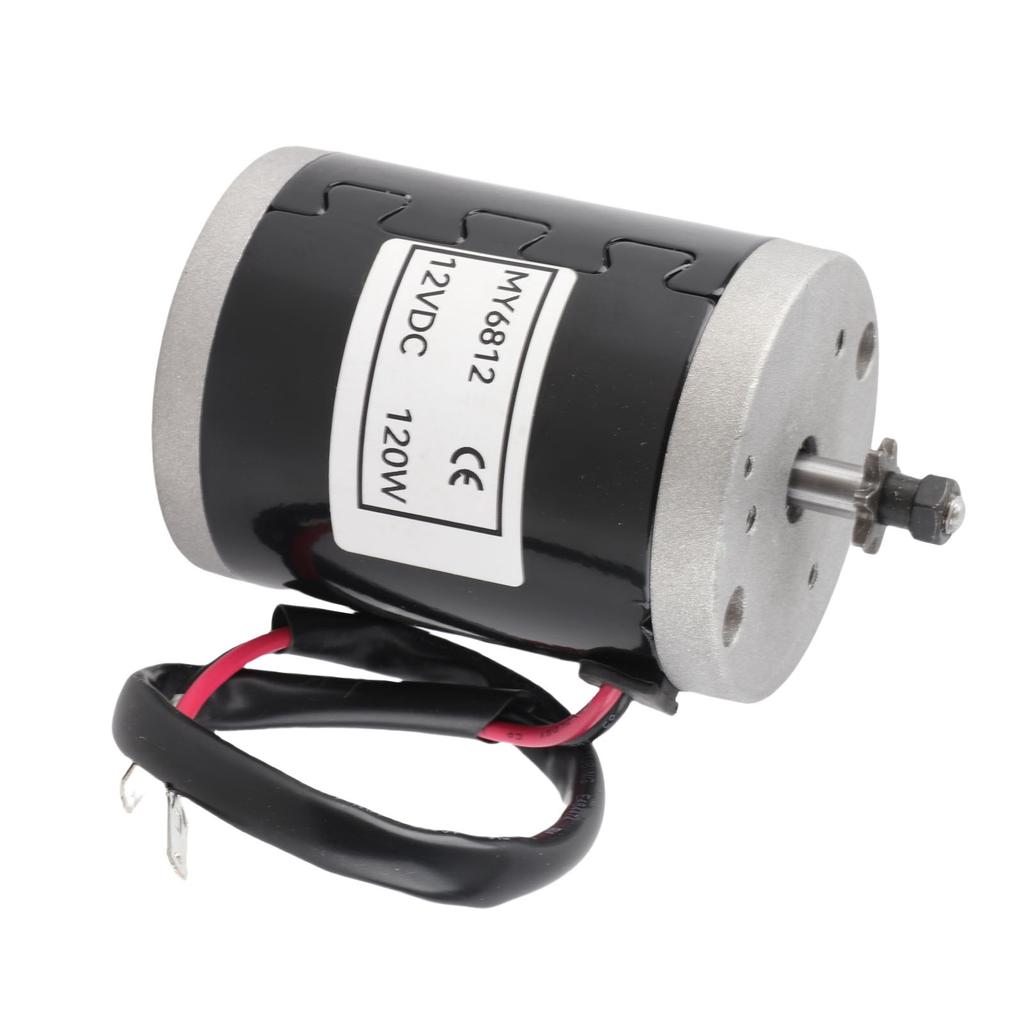 MY6812 12V 120W High Speed Small Brush Motor with Belt Pulley Electric Scooter E Bike Accessory