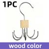1/2/3PCS 360° Rotating Multi Claw Hanger Hook Wooden Metal Storage Rack Organizer For Belt Scarves Lingerie Ties Handbags Closet