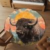 1PC Buffalo Sunset Office Round Area Rug, Under Office Chairs Bedroom Living Room Home Decor,Carpet for Office, -1110197