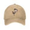 Mr Bean Cartoon Sun Baseball Cap Vintage Women Unisex Washed Trucker Hat Sunscreen Print Outdoor Sport Baseball Caps