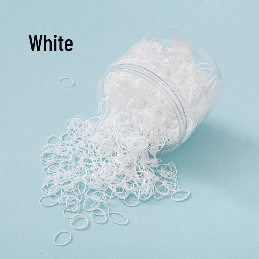 1000-Piece Children's Mini Hair Ties - Gentle, Non-Damaging Elastic Bands for Girls