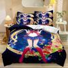 Kawaii Sailor Moons Bedding Set For Girls 3D Pattern Pretty Girl Duvet Cover Pink Comforter Twin Duvet Cover Set With Pillowcase