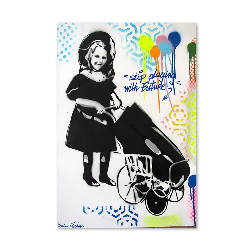 Banks Graffiti Art Canvas Painting Modern Street Pop Art On the Wall Cuadros Pictures for Living Room Home Decoration
